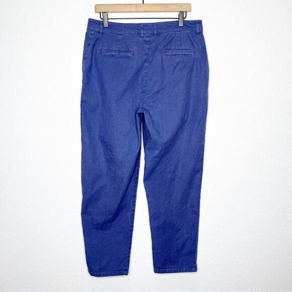 Peruvian Connection Kelvy Cropped Linen Blend Straight Trousers Pant Garnet Dyed - Picture 8 of 13